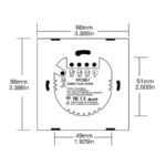 TUYA ZigBee viedais sienas slēdzis (2 kanāli), balts, ar/bez N vada - Image 4