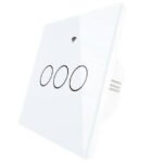 3 kanālu viedais sienas slēdzis (bez N vada), balts, ZigBee, TUYA