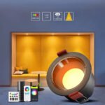 LED griestu lampa 12W 60° RGB+CCT melna GL sērija ZigBee (HUE/TUYA) - Image 4