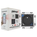 PSMART viedā WiFi kontaktligzda ar enerģijas mērījumu un USB/USB-C (RM sērija, bez rāmja) – melna