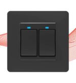 PSMART slēdzis 2 ķēdēm RM melns ZigBee TUYA - Image 3