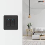 PSMART slēdzis 2 ķēdēm RM melns ZigBee TUYA - Image 4