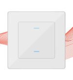 PSMART skārienslēdzis 1 ķēdes balts stikls RM sērija ZigBee TUYA (modulis bez rāmja) - Image 2