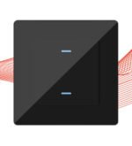 PSMART skārienslēdzis 2 ķēdēm (RM sērija), melns stikls, ZigBee 3.0, TUYA - Image 2