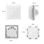 PSMART skārienslēdzis 1 ķēdes balts stikls RM sērija ZigBee TUYA (modulis bez rāmja) - Image 2