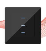 PSMART RM sērijas skārienslēdzis 3 ķēdēm (melns stikls) ZigBee 3.0 TUYA - Image 2