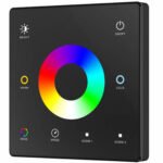 RGB+CCT skārienpanelis tālvadībai (RF 2,4 GHz), melns – SD sērija
