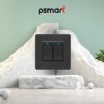 PSMART RM viedais slēdzis 2 ķēdēm (modulis), melns, WiFi TUYA - Image 3