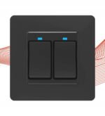PSMART RM viedais slēdzis 2 ķēdēm (modulis), melns, WiFi TUYA - Image 2