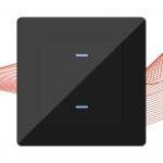 PSMART RM sērijas skārienslēdzis 2 ķēdēm (melns stikls) WiFi TUYA - Image 2