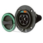 Elektroauto kontaktligzda Duosida 2. tips (vīriešu), 32A, 3 fāžu (22 kW), IP44