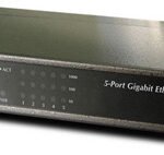 5 portu gigabitu Ethernet slēdzis (10/100/1000 Mbps)