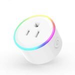 TUYA viedā kontaktligzda Wi‑Fi (ASV spraudnis) ar enerģijas patēriņa uzraudzību un RGB LED