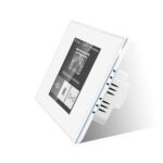 TUYA viedais ainas sienas slēdzis (LCD), 3 kanāli, Wi‑Fi, balts