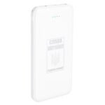 Power Bank 10000 mAh ar USB-C, 2x USB-A (balts)