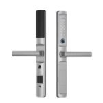 Viedā durvju slēdzene Tuya (Wi‑Fi/Bluetooth) ar pirkstu nospiedumu, RFID un kodu – reversa, labā/kreisā roka, IP66, 3585 Mortise (22×240)
