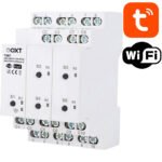 OXT viedais 5 kanālu WiFi releju kontrolieris (DIN) Tuya/Smart Life, 5×16A, bezpotenciāla COM/NO