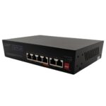 PoE slēdzis (switch) 4x Gigabit PoE + 2x Gigabit uplink, unmanaged, 65W