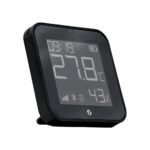 Shelly BLU H&T Display ZB – temperatūras, mitruma un apgaismojuma sensors ar e‑paper displeju (Zigbee/Bluetooth), melns