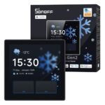 SONOFF NSPanel Pro Gen2 Smart Home Control Panel ar 2 kanālu releju, Zigbee, Matter, Wi‑Fi, Bluetooth (melns) – NSPanel86PW-Relay
