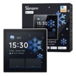 SONOFF NSPanel Pro Gen2 Smart Home Control Panel – sienas vadības panelis ar 2 kanālu releju, Wi‑Fi, Zigbee, Matter, Bluetooth (balts)