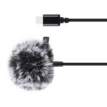 Puluz PU425 piespraužams kondensatora mikrofons ar USB-C, 1,5 m - Image 2