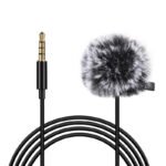 Puluz PU424 lavalier kondensatora mikrofons ar 3,5 mm jack, 1,5 m