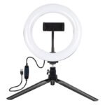 Puluz PKT3073B 20 cm LED riņķa lampa ar statīvu un telefona turētāju - Image 2