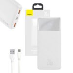 Powerbank Baseus Bipow 10000mAh 20W (balts) - Image 8