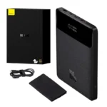 Powerbank Baseus Blade 20000mAh 100W (2xUSB-A, 2xUSB-C) ar USB-C–USB-C kabeli, melns