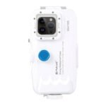 Puluz ūdensizturīgs futrālis iPhone 15 Plus/15 Pro Max/14 Plus/14 Pro Max/13 Pro Max/12 Pro Max/11 Pro Max, balts