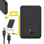 Magnetic Mini Powerbank Baseus 5000mAh, USB-C 20W (black) - Image 10