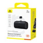 Powerbank Baseus Compact 5000mAh 20W USB-C (melns) - Image 6