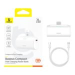 Powerbank Baseus Compact 5000mAh 20W USB-C (balts) - Image 8