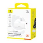 Powerbank Baseus Compact 5000mAh 20W USB-C (balts) - Image 6