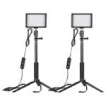 Neewer ZC-10S studijas komplekts (2x LED lampas + filtri + statīvi)