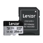Lexar High-Performance Silver Plus microSDXC 256GB atmiņas karte + SD adapteris
