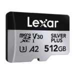 Lexar High-Performance Silver Plus microSDXC 512GB atmiņas karte + SD adapteris - Image 3