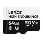 Lexar High-Endurance microSDHC/microSDXC atmiņas karte 64GB (U3/V30, līdz 100MB/s)