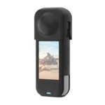 PULUZ silikona aizsargmaciņš ar objektīva vāciņu Insta360 X5 kamerai, melns