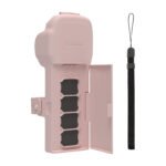 Sunnylife aizsargvāciņš ar siksniņu un auklu DJI Osmo Pocket 3 kamerai, rozā