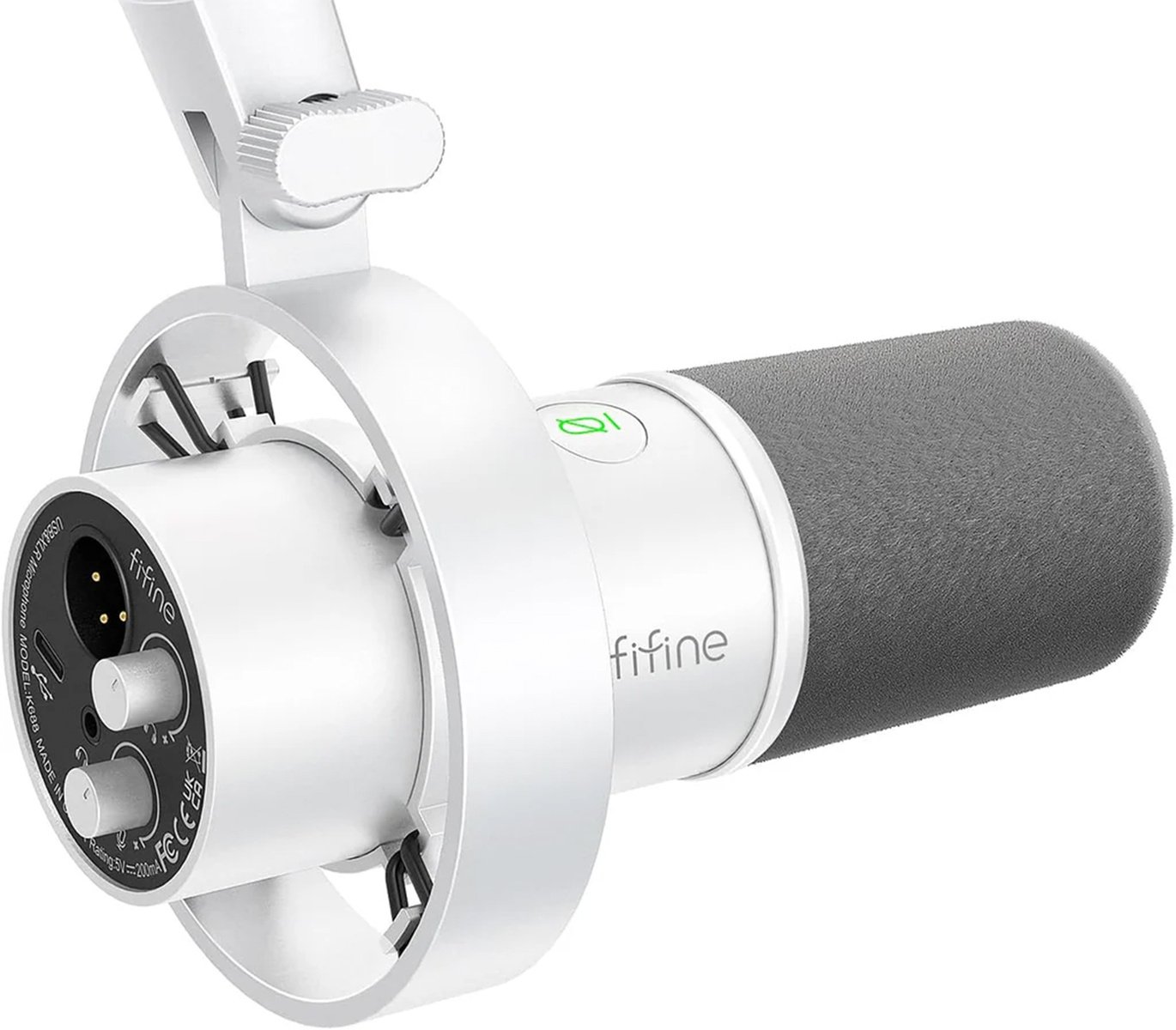 55732_1.jpg Fifine K688W dinamiskais mikrofons (balts) USB-C/XLR - Image 1