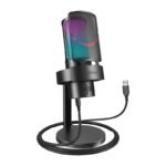 Fifine A8 USB kondensatora mikrofons ar statīvu (melns) - Image 2