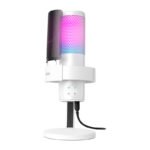 Fifine A9W studijas USB kondensatora mikrofons ar galda statīvu (balts) - Image 2