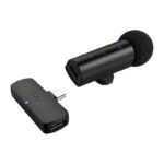 Fifine M6 USB-C bezvadu piespraužamais mikrofons (melns)