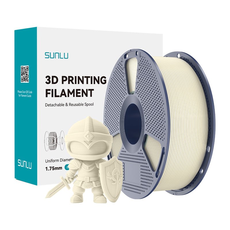 58004_1.jpg Sunlu PLA+ Filament (Ivory) 1.75mm - Image 1
