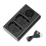 NEEWER DL-FZ100 dubultais lādētājs Sony NP-FZ100 baterijām (Micro-USB/USB-C, LCD)