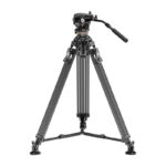 Neewer LL55 Carbon Fiber Video Tripod ar fluid galvu un One Step Lock kājām