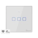 Sonoff TX T2EU3C viedais Wi-Fi sienas slēdzis ar RF vadību, 3 kanāli