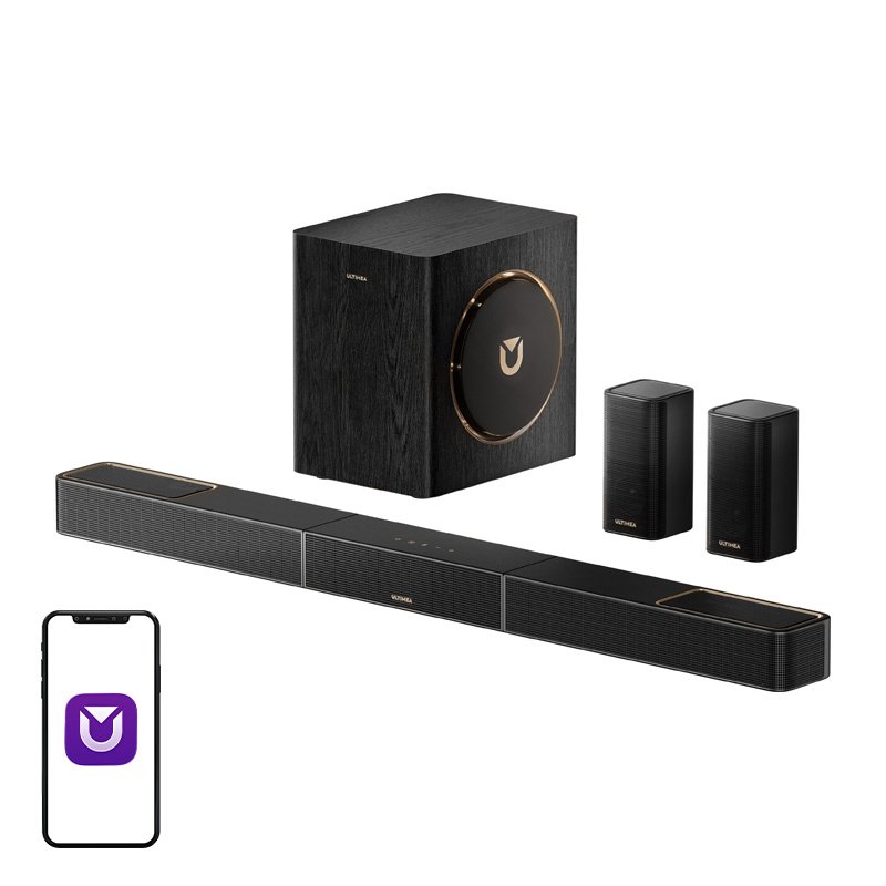 56636_1.jpg Ultimea Skywave X40 5.1.2 Dolby Atmos skaņas josla ar bezvadu aizmugures skaļruņiem un zemfrekvenču skaļruni - Image 1